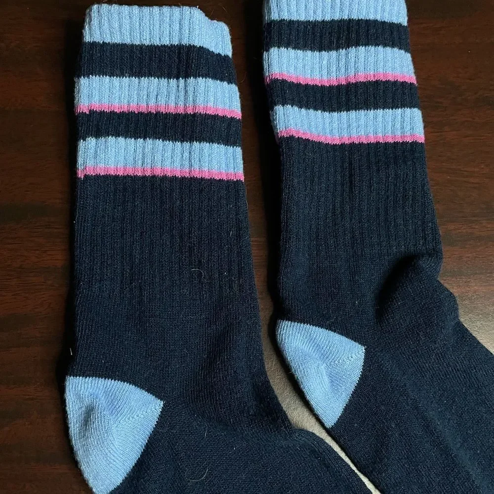 Navy Crew Socks
